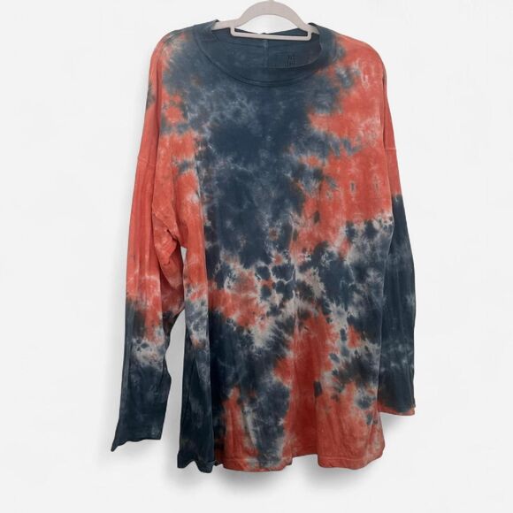 Free People We The Free “Be Free” Cotton Candy Tie Dye Tee Oversized Indie boho - Picture 2 of 7